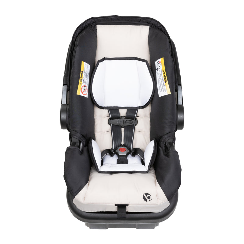 Front view of the Baby Trend EZ-Lift PLUS Infant Car Seat seat pad and 5-point safety harness