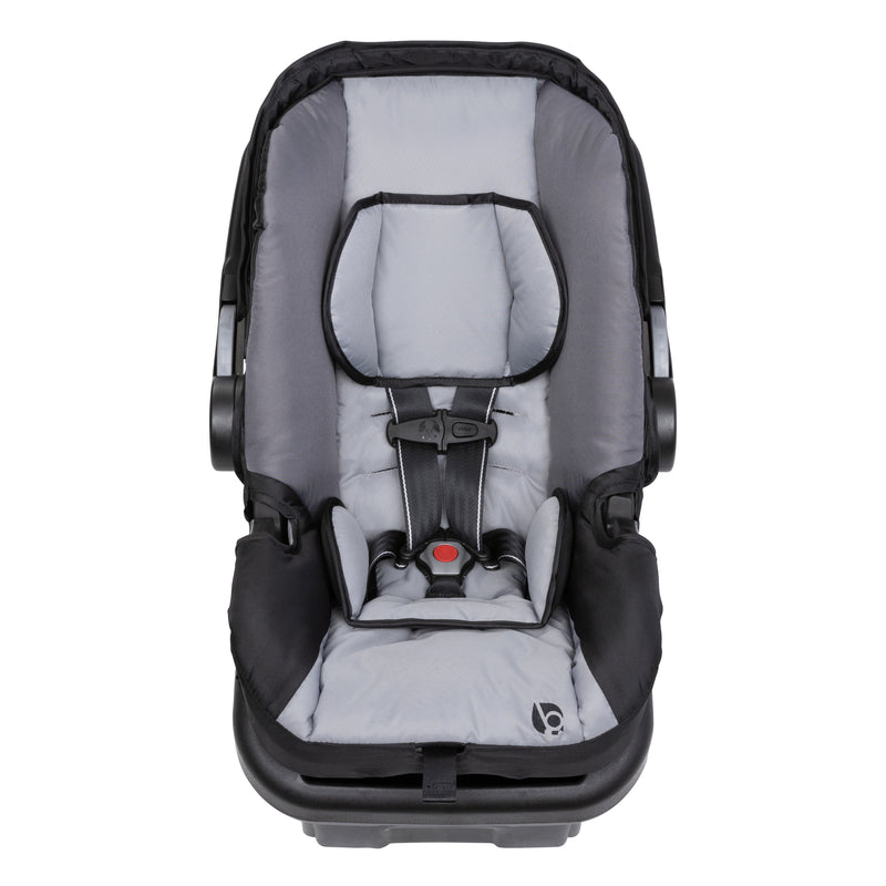 View of the seat pad and 5-point seat harness on the Baby Trend EZ-Lift 35 PLUS Infant Car Seat