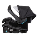 Load image into gallery viewer, Side view with the handle rotated into anti-rebound bar position of the Baby Trend EZ-Lift 35 PRO Infant Car Seat