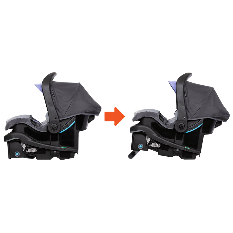 Recline flip foot of the base for best position in car of the Baby Trend EZ-Lift 35 PRO Infant Car Seat
