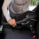 Load image into gallery viewer, Using the base foot recline to install in the car of the Baby Trend EZ-Lift 35 PRO Infant Car Seat