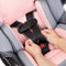 The 5-point safety harness has no-twist indicator on the Baby Trend Secure-Lift Infant Car Seat