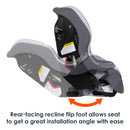 Load image into gallery viewer, Rear-facing recline flip foot allows seat to get a great installation angle with ease on the Baby Trend Trooper 3-in-1 Convertible Car Seat