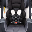 Load image into gallery viewer, Front view of the seat pad and 5 point safety harness from the Baby Trend Cover Me 4-in-1 Convertible Car Seat