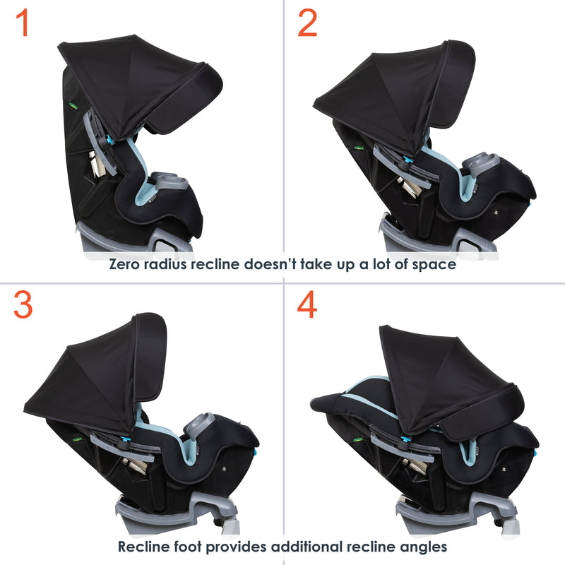 Cover Me™ 4-in-1 Convertible Car Seat in Desert Blue 4 seating positions