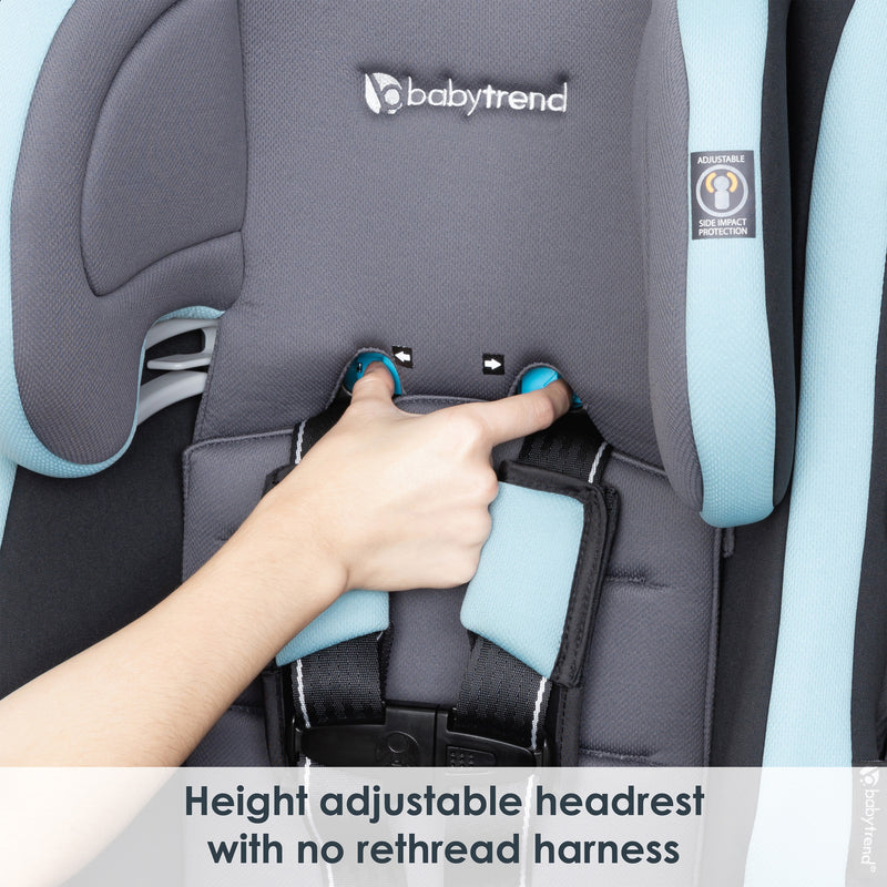 Cover Me™ 4-in-1 Convertible Car Seat in Desert Blue no retread height adjustable headrest