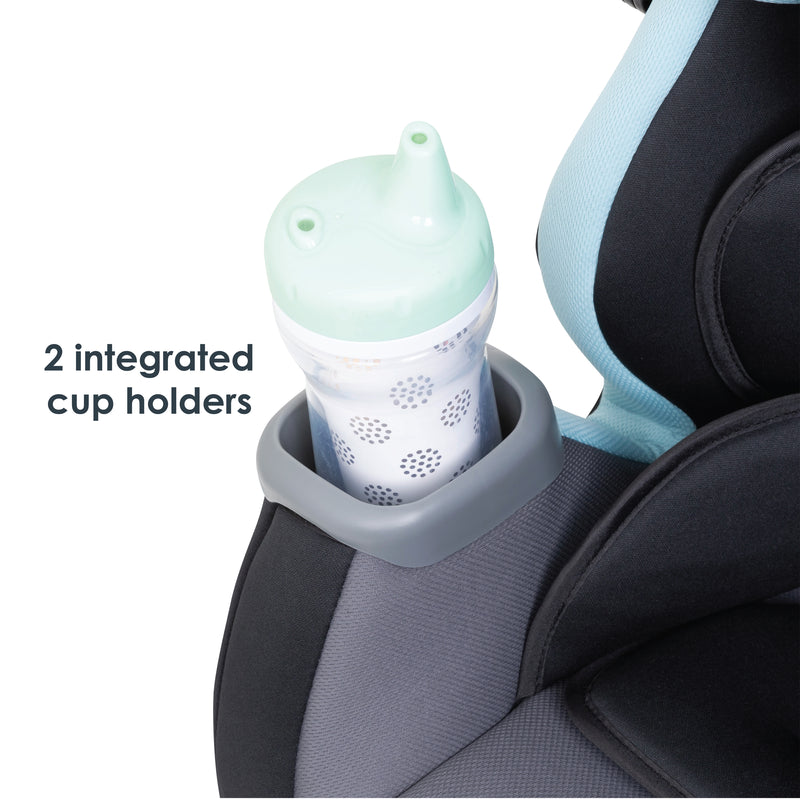 Baby Trend Cover Me 4-in-1 Convertible Car Seat in Desert Blue cup holders