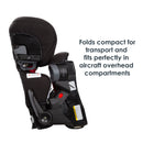 Load image into gallery viewer, Baby Trend PROtect 2-in-1 Folding Booster Car Seat folds compact for transport and fits perfectly in aircraft overhead compartments