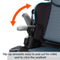 Baby Trend PROtect 2-in-1 Folding Booster Car Seat flip-up armrests: easy in and out for child, and to click the seatbelt  