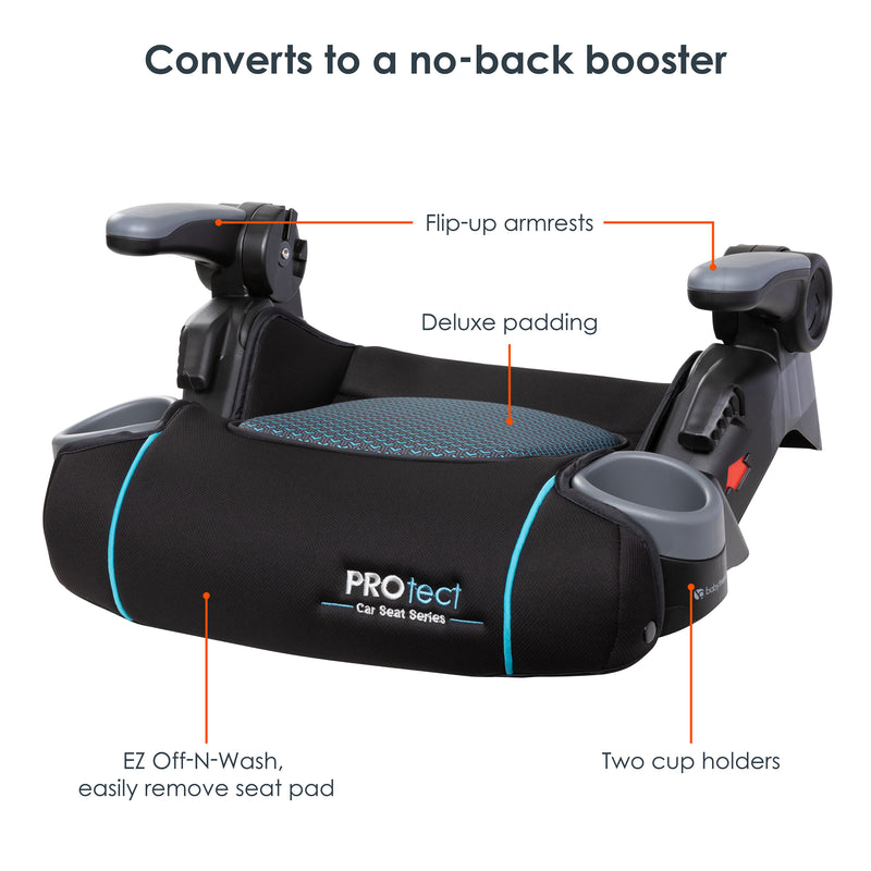 Baby Trend PROtect 2-in-1 Folding Booster Car Seat converts to a no-back booster seat