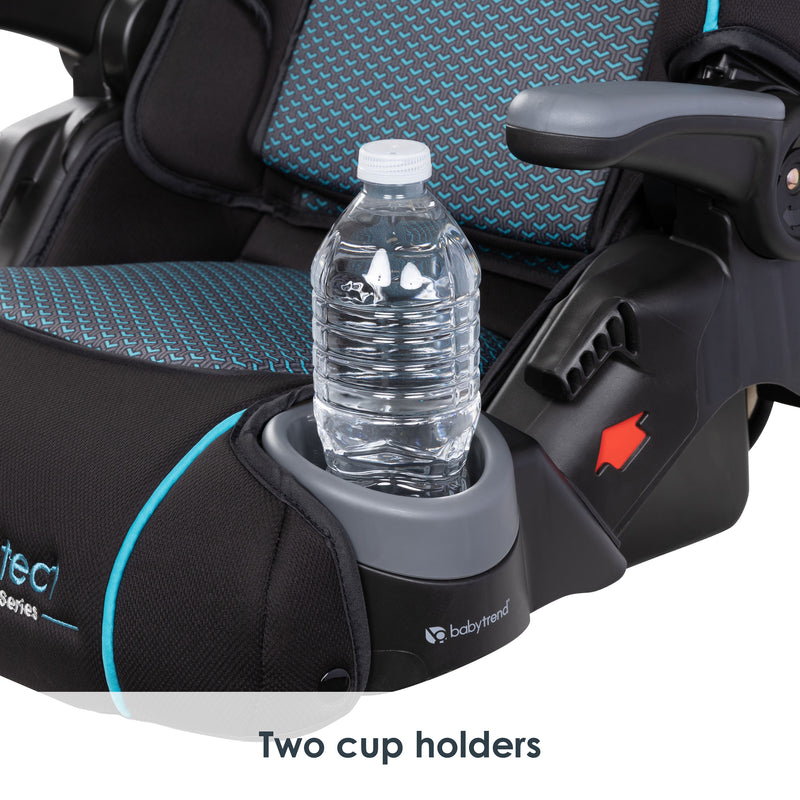 Baby Trend PROtect 2-in-1 Folding Booster Car Seat includes two cup holders for child