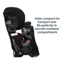 Load image into gallery viewer, Baby Trend booster seat folds compact for transport and  fits perfectly in  aircraft overhead  compartments