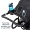 Baby Trend Expedition Race Tec Plus Jogger Stroller includes parent tray with phone positioner and 2 cup holders