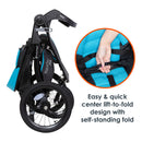 Load image into gallery viewer, Baby Trend Expedition Race Tec Plus Jogger Stroller easy and quick center lift-to-fold design with self standing fold