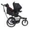 Baby Trend XCEL-R8 PLUS Jogger can be combined with an infant car seat to create a travel system