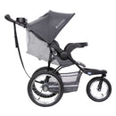 Load image into gallery viewer, Child seat recline side view of the Baby Trend Expedition Jogger Stroller
