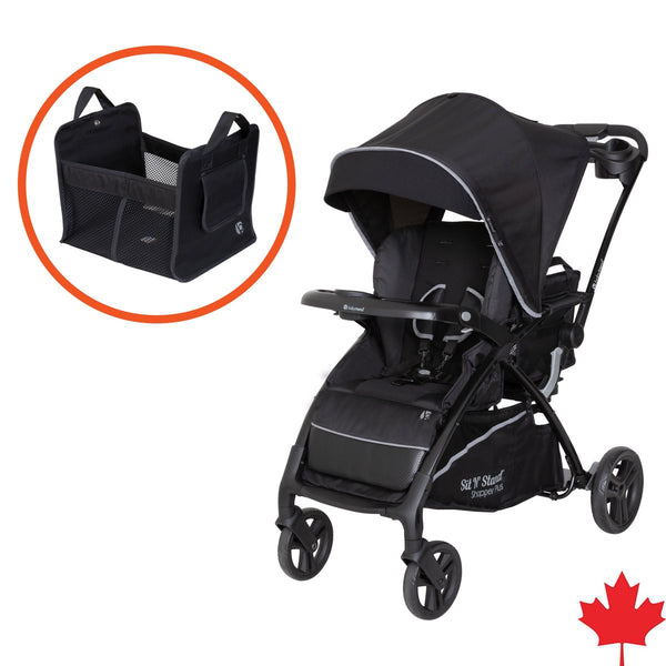 Sit N’ Stand 5-in-1 Shopper Plus Stroller with extra storage basket