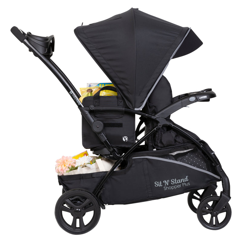 Sit N’ Stand 5-in-1 Shopper Plus Stroller has a lot of storage area