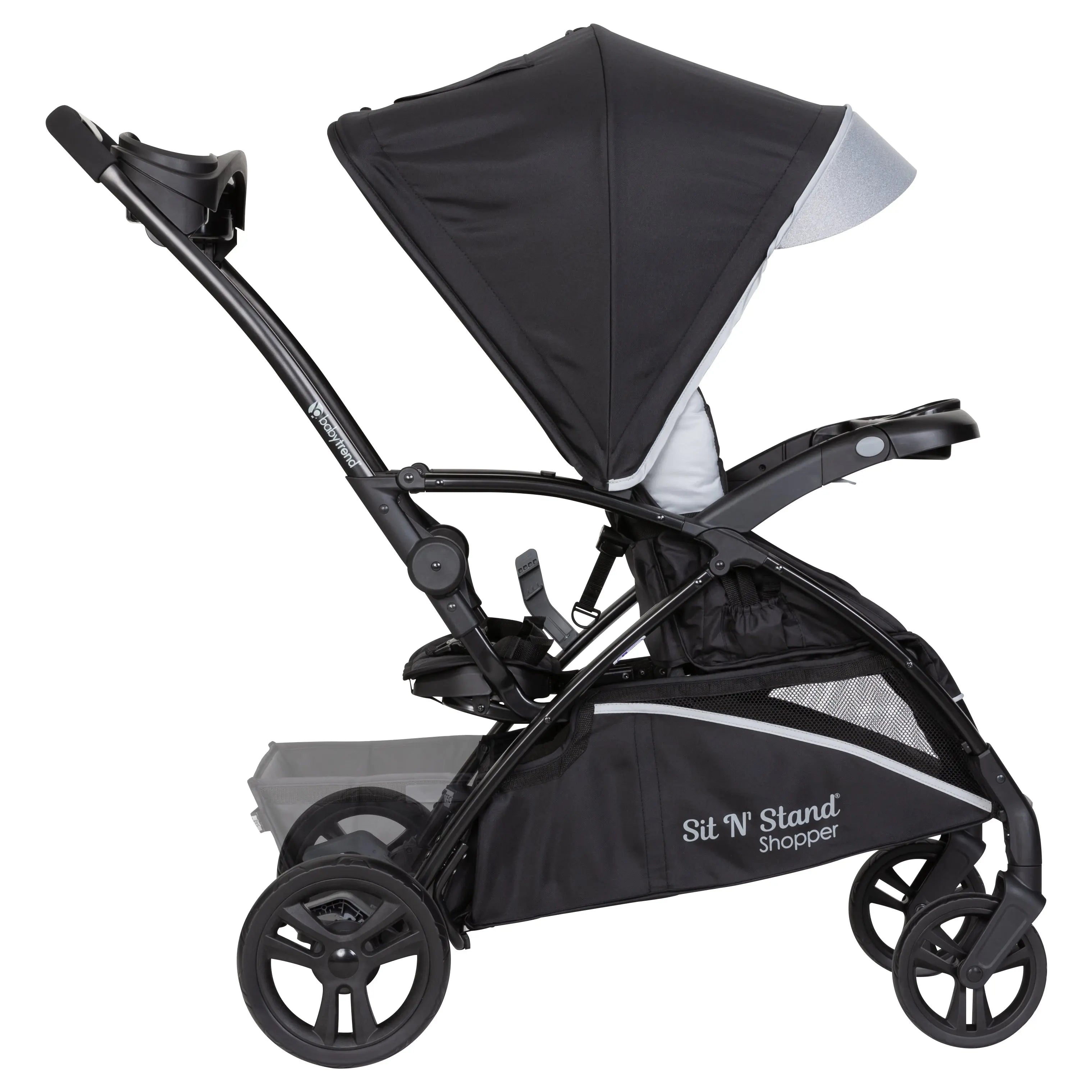 Baby Trend Sit N Stand® 5-in-1 Shopper Stroller Travel System with Ally™ 35 Infant Car Seat Modes for Baby/Toddler and Extra-Long Canopy