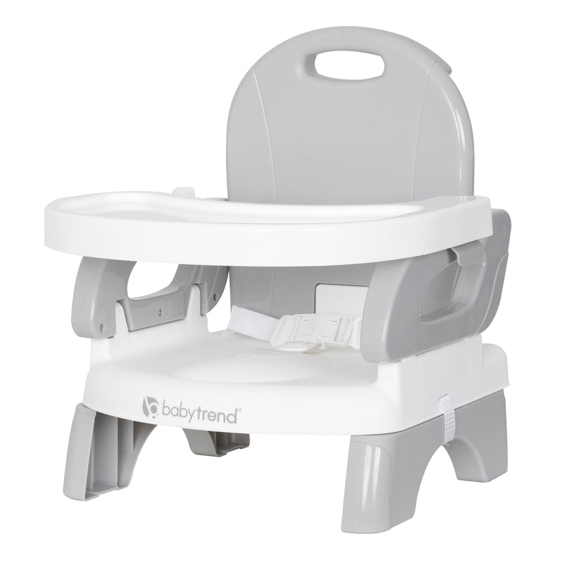Baby Trend Portable High Chair in light grey and white color