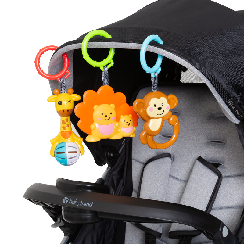 Smart Steps by Baby Trend Jingle Jungle 3-Pack Rattle Hooks STEM toy