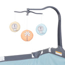 Load image into gallery viewer, 3 hanging toys are included with the Baby Trend EZ Rest Deluxe Nursery Center Playard