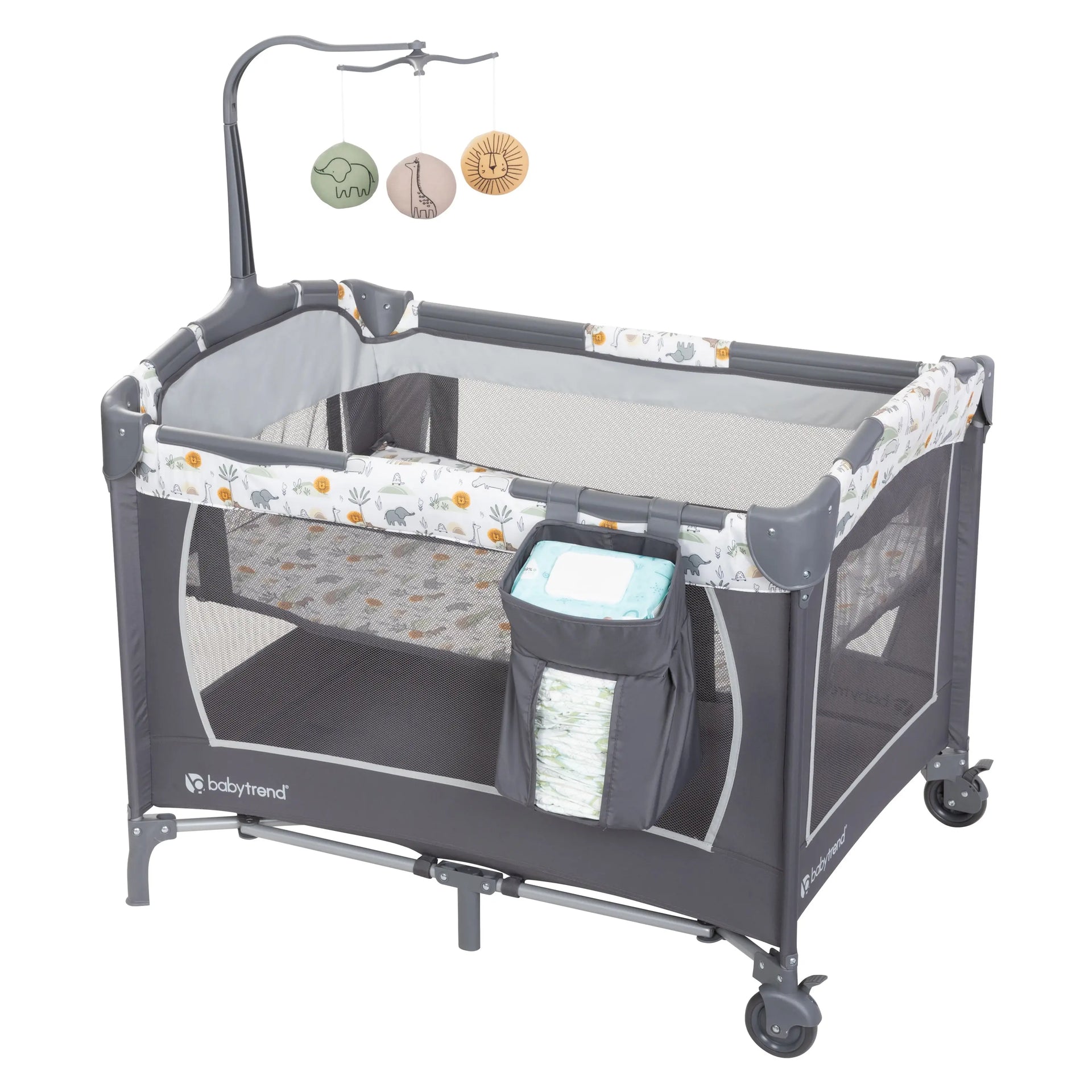 Baby Trend Nursery Center Playard in Animal Jubilee