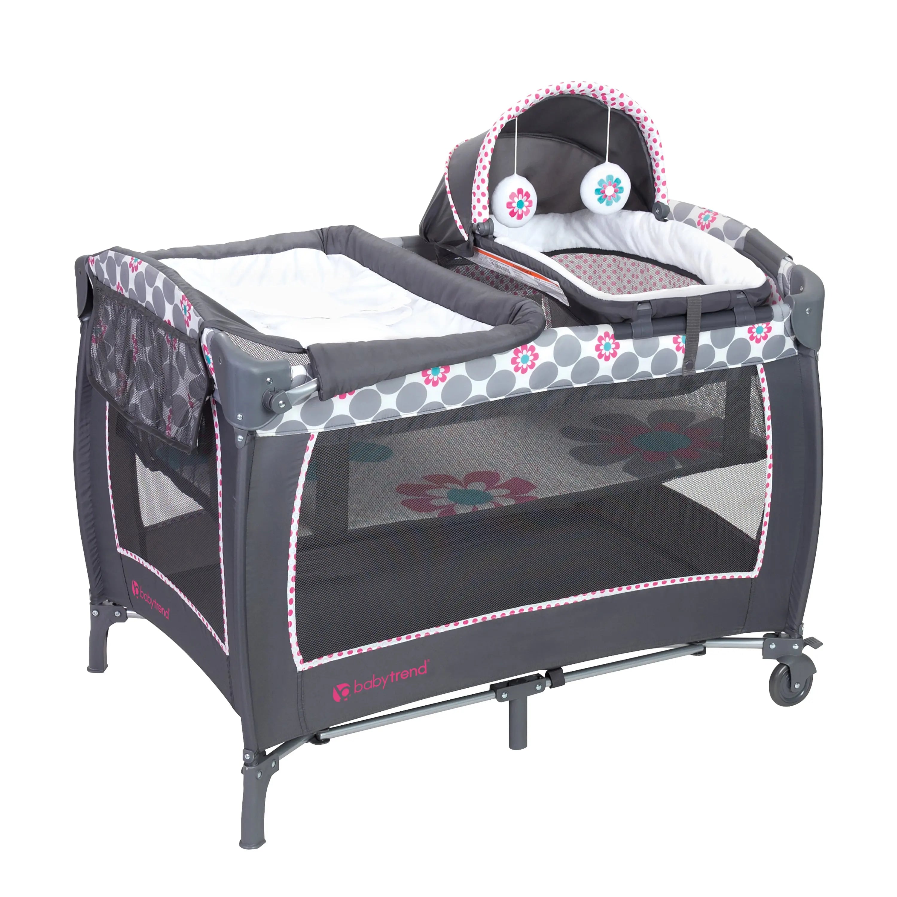 Baby Trend Lil’ Snooze® Deluxe II Nursery Center Playard Portable Baby Playard with Changing Table