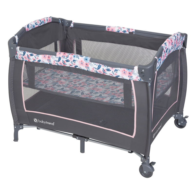 Removable full-size bassinet included with the Baby Trend Lil' Snooze Deluxe II Nursery Center Playard