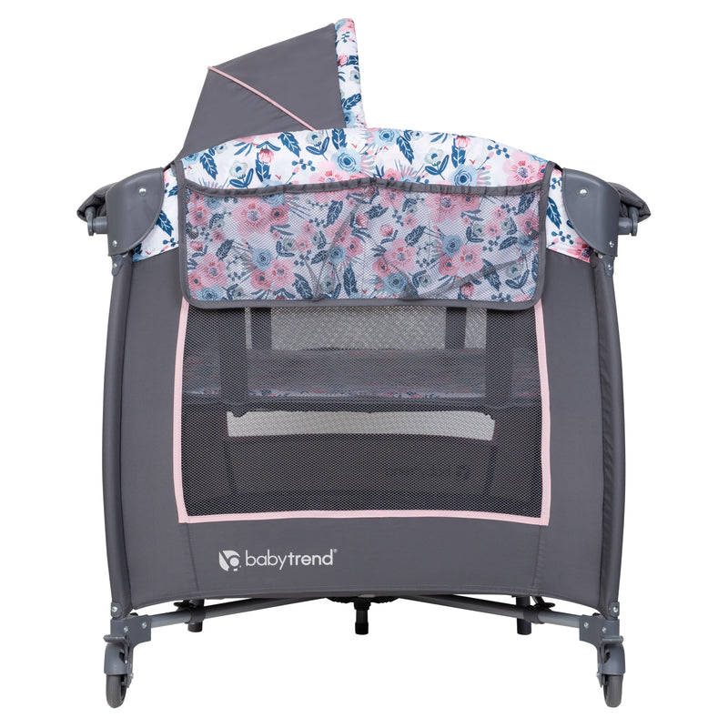 Side view of the Baby Trend Lil' Snooze Deluxe II Nursery Center Playard
