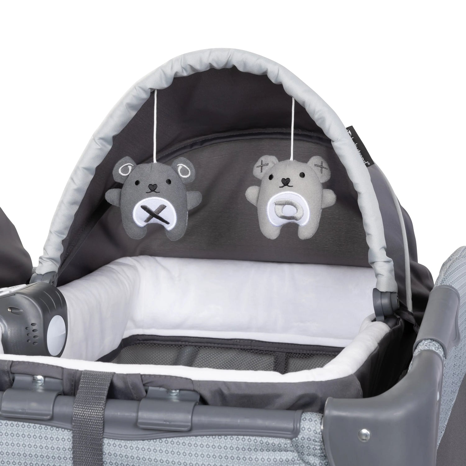 Baby Trend Lil' Snooze Deluxe III Nursery Center Playard for Twins (Cozy Grey)