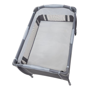 Baby Trend Lil’ Snooze Deluxe III Nursery Center Playard for Twins includes full-size bassinet