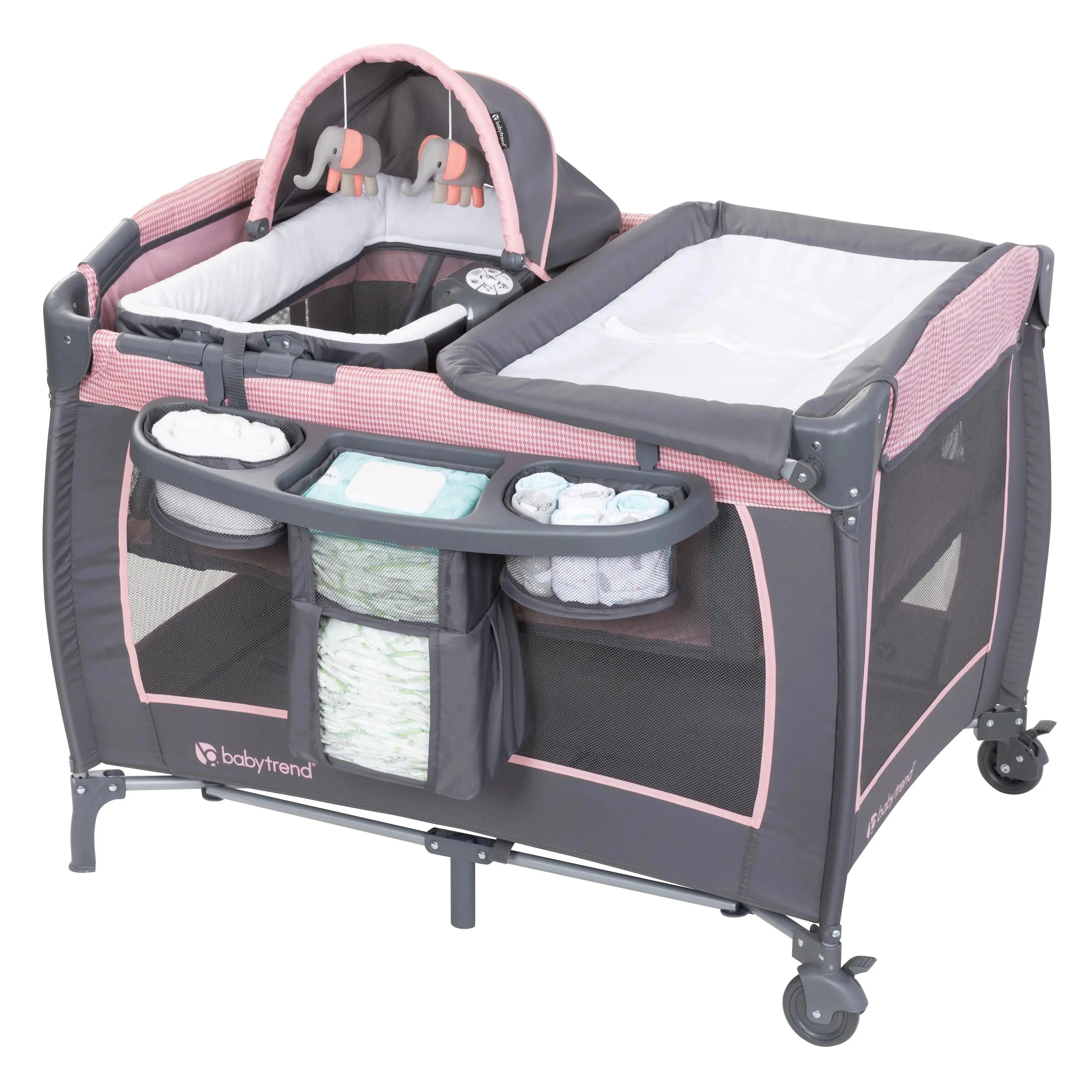 Lil Snooze Deluxe III Portable Playard w/ Bassinet – Baby Trend