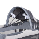 Load image into gallery viewer, Canopy has two hanging toys on the Baby Trend Deluxe II Nursery Center Playard