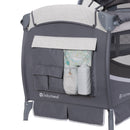 Load image into gallery viewer, Side storage for diapers and accessories on the Baby Trend Deluxe II Nursery Center Playard