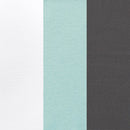 Load image into gallery viewer, Baby Trend white, teal, and grey fashion fabric color