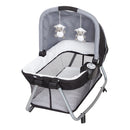 Load image into gallery viewer, Removable Rock-A-Bye Bassinet converts to stand alone rocker from the Baby Trend Retreat Twins Nursery Center Playard