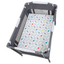 Load image into gallery viewer, Top view of the Lil Snooze Deluxe Nursery Center Playard