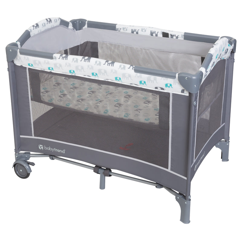 Removable full-size bassinet is included with the Baby Trend EZ Rest Deluxe Nursery Center Playard