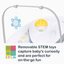 Load image into gallery viewer, Removable STEM toys capture baby's curiosity and are perfect for on-the-go fun of the Smart Steps My First Rocker 2 Bouncer