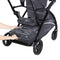 Extra large storage basket with rear access on the Baby Trend Sit N Stand 5-in-1 Shopper Stroller
