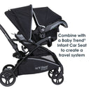 Load image into gallery viewer, Baby Trend Sit N Stand 5-in-1 Shopper Stroller combine with a Baby Trend infant car seat to create a travel system
