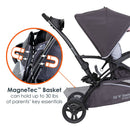 Load image into gallery viewer, Baby Trend Sit N Stand 5-in-1 Shopper Stroller MagneTec basket can hold up to 30 lb of parents key essentials
