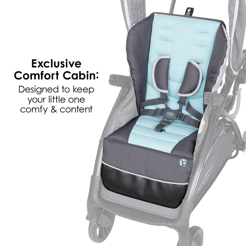 Baby Trend Sit N Stand 5-in-1 Shopper Stroller comfort cabin designed to keep your little one comfy and content