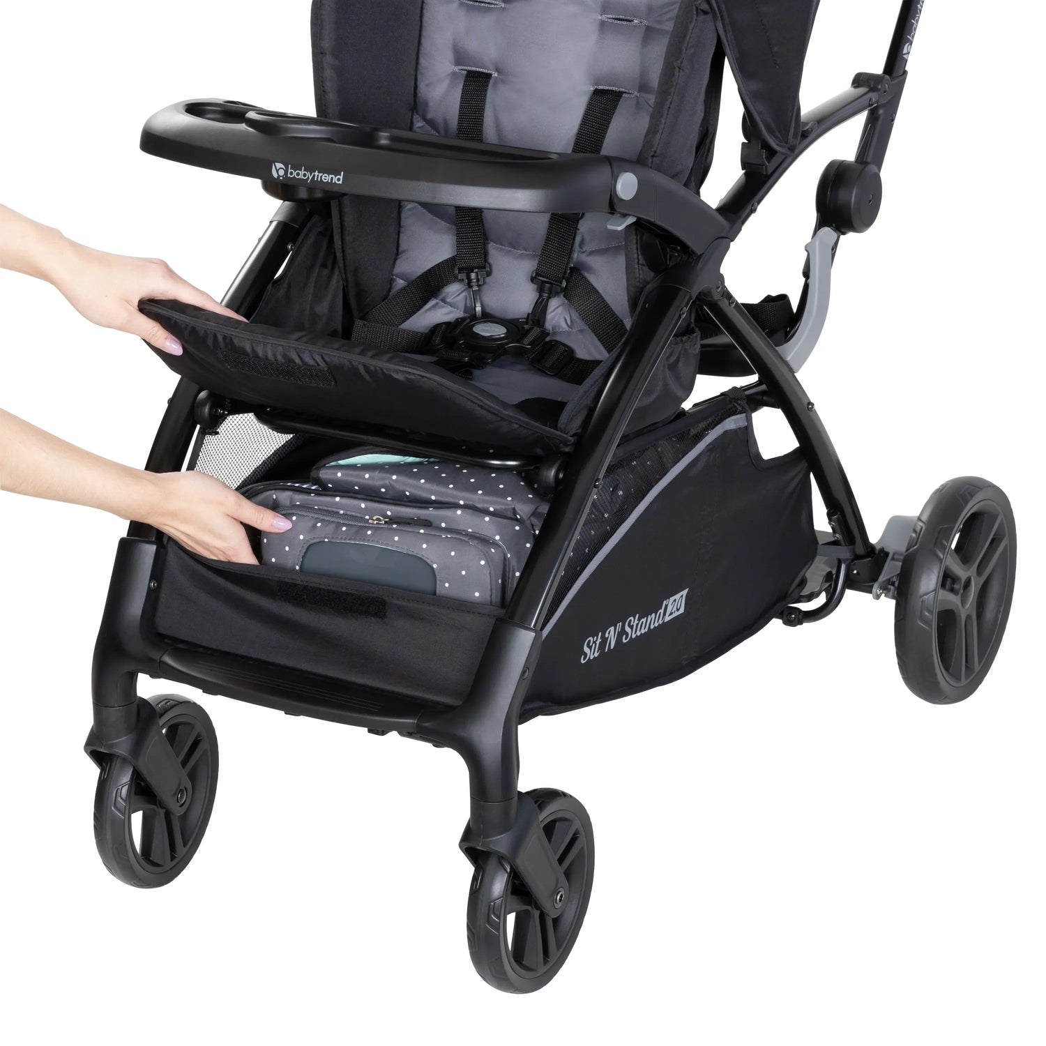 sit n stand umbrella stroller Baby Trend Simply Pink Sit n Stand 2.0 Stroller, Gray