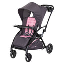 Load image into gallery viewer, Baby Trend Sit N' Stand 2.0 stroller for two in pink and grey colors