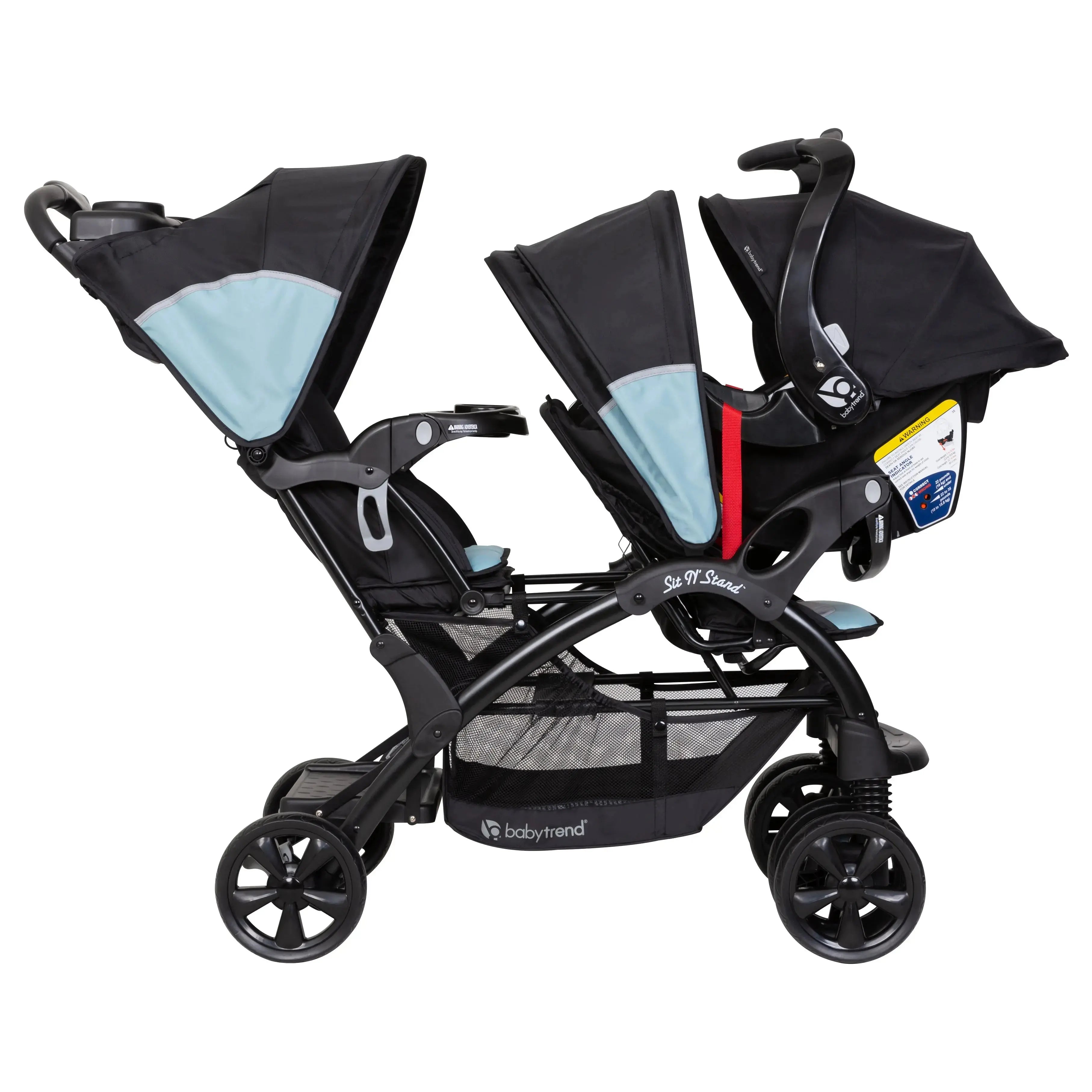 Double Stroller Traveling With Car Seats Sit N' Stand Double