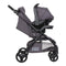 Baby Trend Sonar Seasons Stroller can be combined with a infant car seat to create a travel system