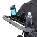 Load image into gallery viewer, Baby Trend Passport Cargo Stroller with parent tray with two cup holders and phone holder