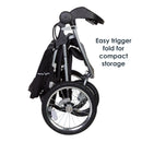 Load image into gallery viewer, Baby Trend Pathway 35 Jogging Stroller Travel System has easy trigger fold for compact storage